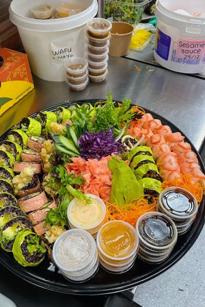 A colorful & delicious platter for a party yesterday night at Shushu Haru. Really hope  clients will love our chef’s choice 🌱 at Shushu Haru  in Montreal