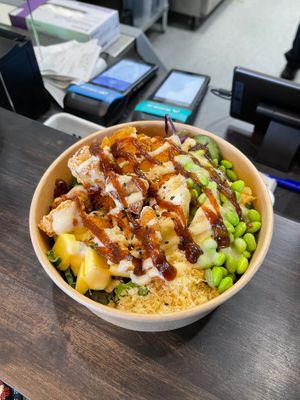 Poke Bowl at Shushu Haru  in Montreal
