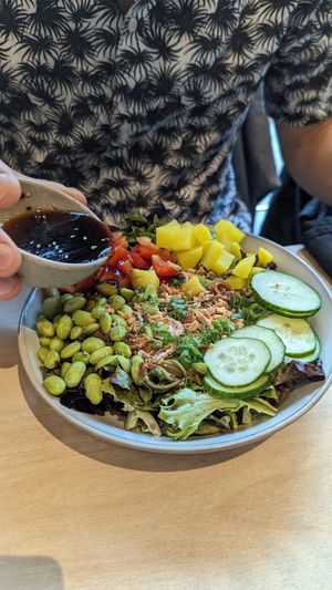 Matcha noodles bowl at Shushu Haru  in Montreal
