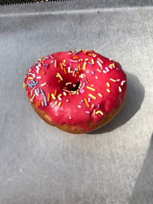 raspberry sprinkle  at Revolution Doughnuts in Decatur