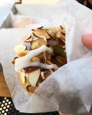 Toasted Almond Vegan Doughnut at Revolution Doughnuts in Decatur