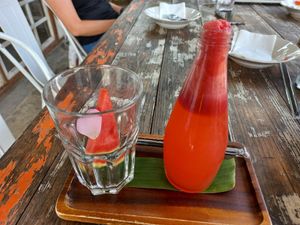 Watermelon juice at Ginger Farm in Chiang Mai
