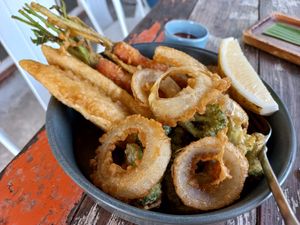 Farm veggies tempura at Ginger Farm in Chiang Mai