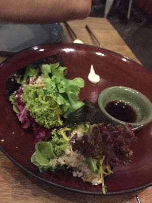 Vegan tuna temaki at Nectar in Hong Kong Island