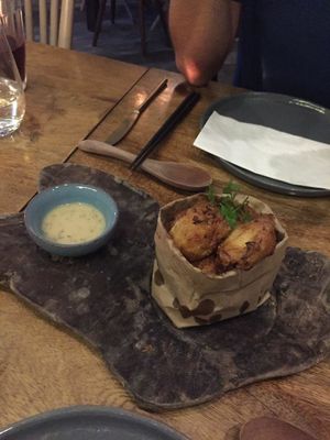 Vegan chicken popcorn at Nectar in Hong Kong Island