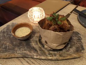 Popcorn “chicken”!! at Nectar in Hong Kong Island