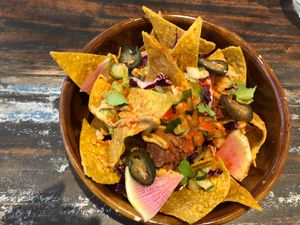 Jackfruit nachos at Nectar in Hong Kong Island