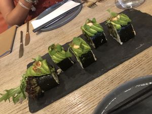 Vegan sushi! With jicama and cauliflower rice! at Nectar in Hong Kong Island