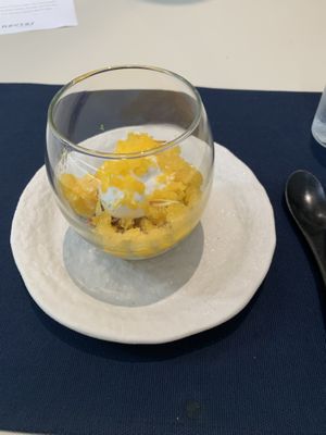 Coconut and mango dessert  at Nectar in Hong Kong Island