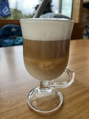 Soy latte. Boy was it creamy and awesome!!  at Floe in La Plagne-tarentaise