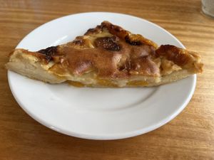 Vegan peach clafoutis  at Floe in La Plagne-tarentaise