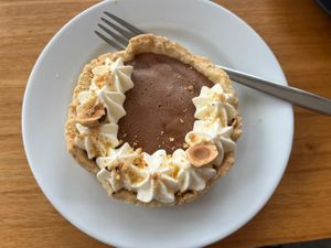 Chocolate hazelnut tarte  at Floe in La Plagne-tarentaise