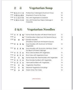 Menu pic  at Chiang's Gourmet Restaurant in Seattle