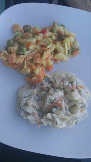 Russian Salad at Casa Vegetariana in Constanta