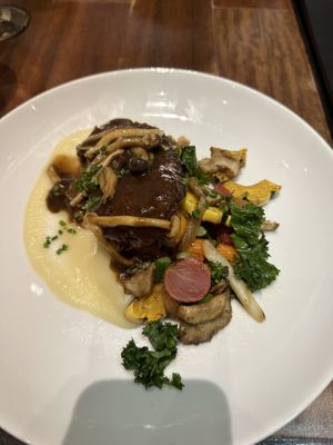 Vegan Salisbury “steak” entree  at Registry Bistro in Toledo