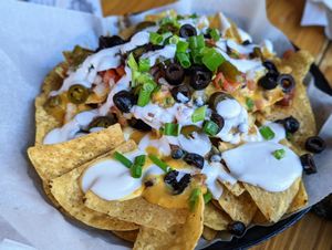 Nachos at Pig Minds Brewing in Machesney Park