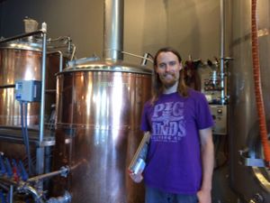 Bjorn - excellent service and friendly at Pig Minds Brewing in Machesney Park