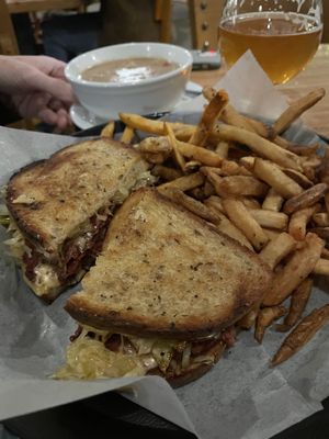 Reuben  at Pig Minds Brewing in Machesney Park