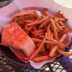 chickin’ mac crunch wrap  at Pig Minds Brewing in Machesney Park