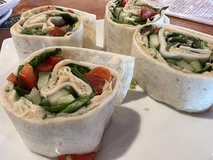 Hummus rolls  at Pig Minds Brewing in Machesney Park