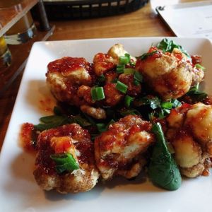 Tempura Cauliflower  at Pig Minds Brewing in Machesney Park