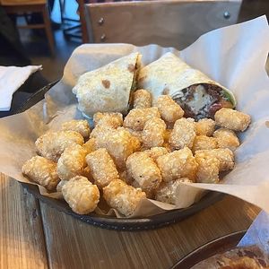 chicken bacon ranch wrap at Pig Minds Brewing in Machesney Park