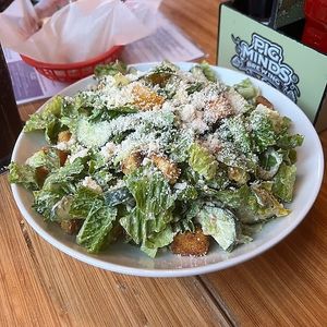 caesar salad at Pig Minds Brewing in Machesney Park