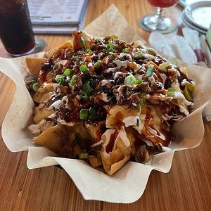 outback nachos at Pig Minds Brewing in Machesney Park