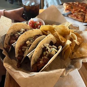 steak tacos at Pig Minds Brewing in Machesney Park