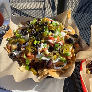 classic nachos at Pig Minds Brewing in Machesney Park