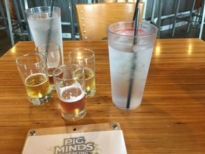 Craft beers at Pig Minds Brewing in Machesney Park
