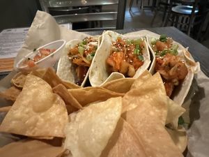 Korean tacos with kimchi   at Pig Minds Brewing in Machesney Park