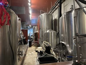 Proof that they brew the beer in house   at Pig Minds Brewing in Machesney Park