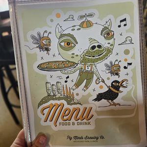 Menu at Pig Minds Brewing in Machesney Park