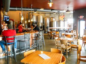 inside front at Pig Minds Brewing in Machesney Park