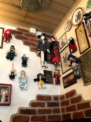 Some people might find those decorations a bit creepy at O'Mamma Mia in Stockholm