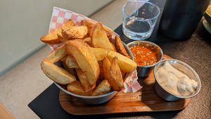 Fried potatoes - fermented, but I couldn't really taste a difference at Furo in Salzburg