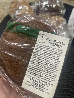 Ingredients for black bean bun   at The Purple Potato in Deland