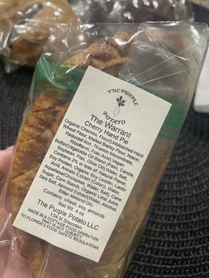 Ingredients for cherry hand pie   at The Purple Potato in Deland