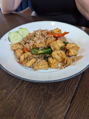 Basil fried rice at Donsak in Washington