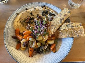 Hummus bowl  at Peekaboo Backyard Eatery in Kaitaia