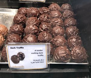 Dark truffles  at Läderach Chocolatier Suisse  in Abu Dhabi