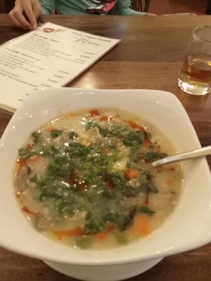 The soup the owner likes to cook for her kids. Very tasteful at Shala Vegan House in Da Nang