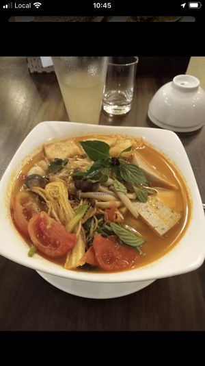 Thai noodle soup 🍜 mouth watering 😋 #Veganuary at Shala Vegan House in Da Nang