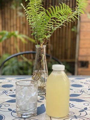 Pineapple enzym fruit water  at Shala Vegan House in Da Nang