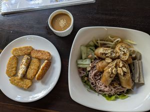 Bun Lut Cha Gio with Extra Tempeh at Shala Vegan House in Da Nang
