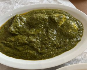 Aloo palak - spinaci e patate con spezie  at Al Noor in Milan
