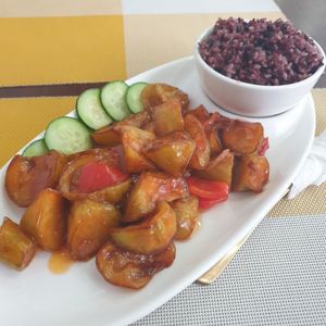 eggplant at Orchis Vegan Cafe - Орчис  in Ulaanbaatar