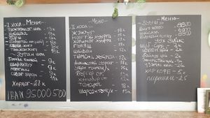 The menu at Orchis Vegan Cafe - Орчис  in Ulaanbaatar
