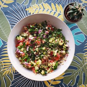 Tabouleh salad at Bij Fleur in Torrox Costa
